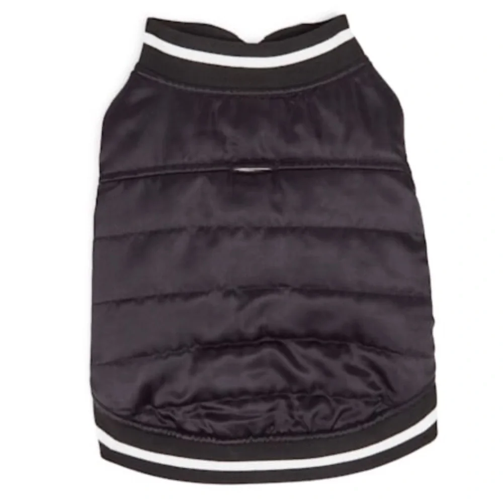 NWT YOULY black dog vest jacket L